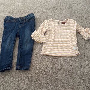 7 for all mankind shirt and jean set 12 months
